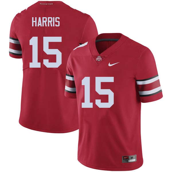 Men #15 Jaylen Harris Ohio State Buckeyes College Football Jerseys Sale-Red